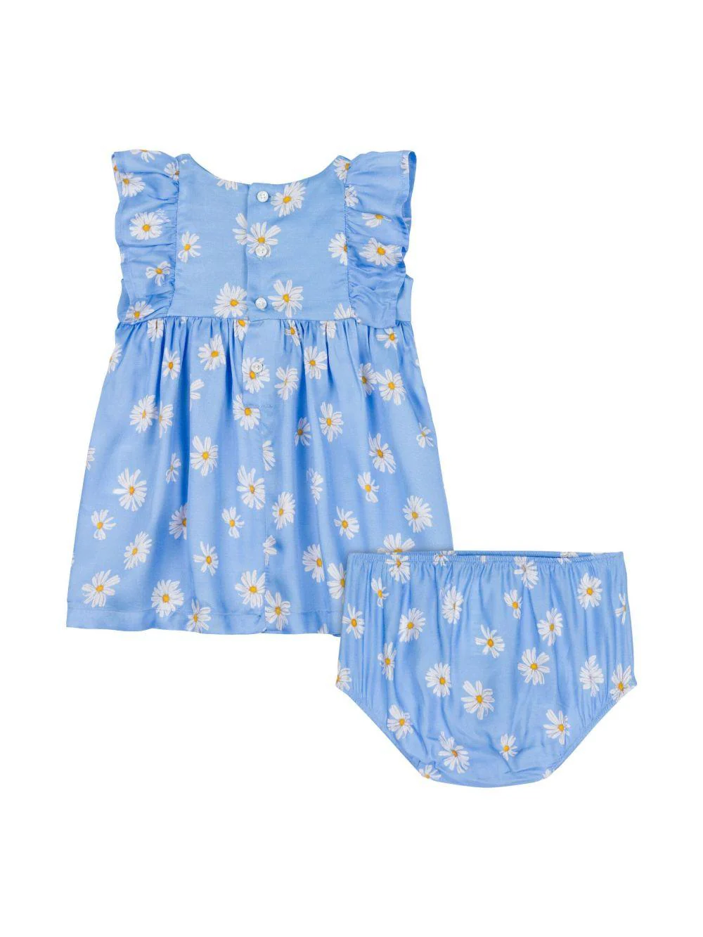 Abito a fiori per neonata Moschino Kids blu con scollo rotondo - Image 2