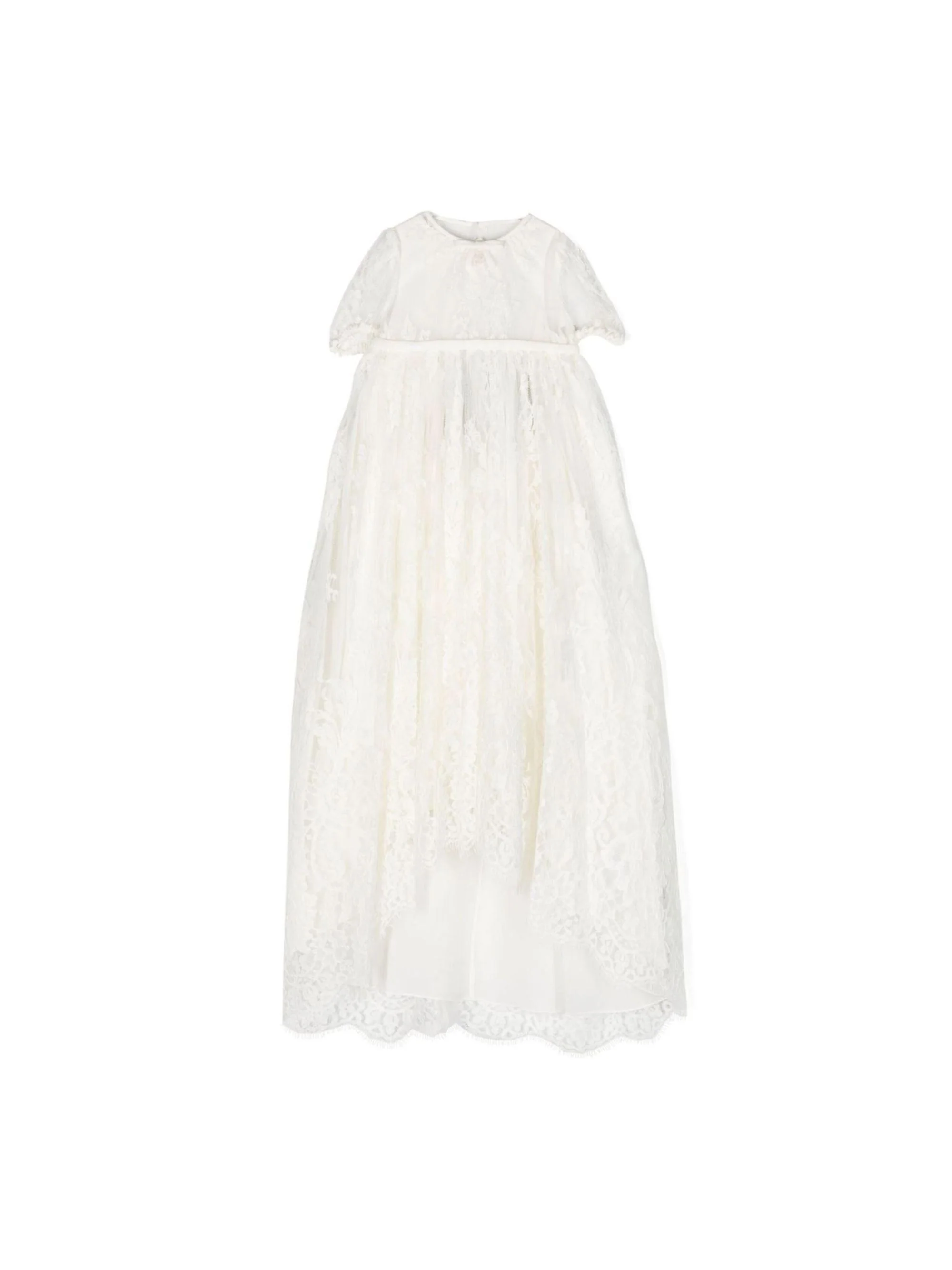 Abito battesimale per neonata Dolce & Gabbana Kids bianco con decorazione in pizzo