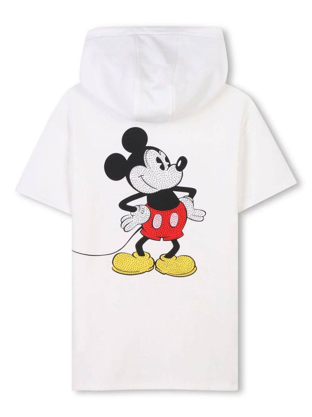 Abito con cappuccio x Disney per bambina Marc Jacobs Kids bianco con orlo dritto - Image 2