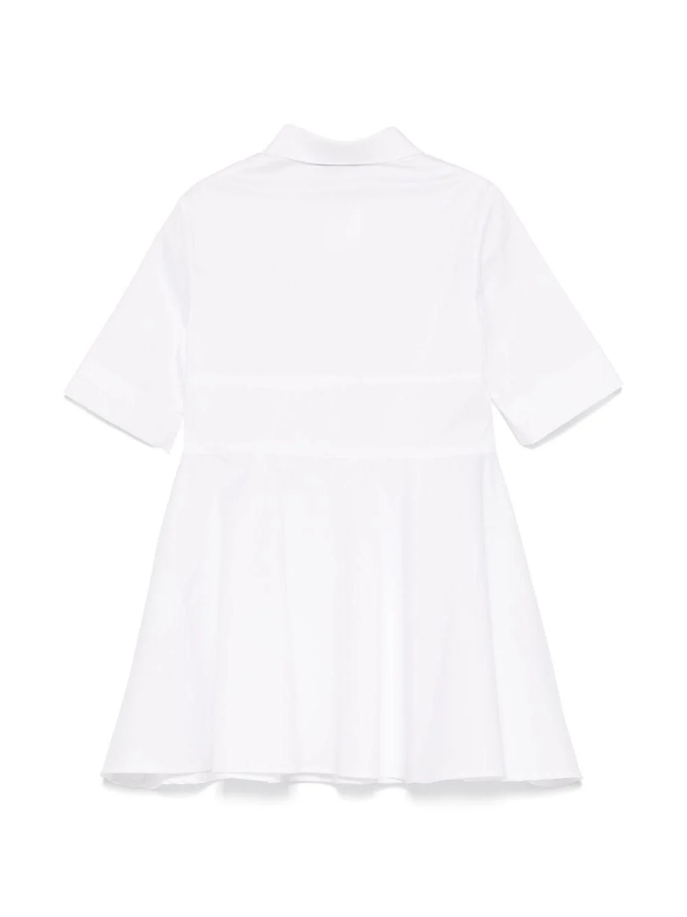 Abito con logo per bambina MSGM Kids bianco con colletto a punta - Image 3