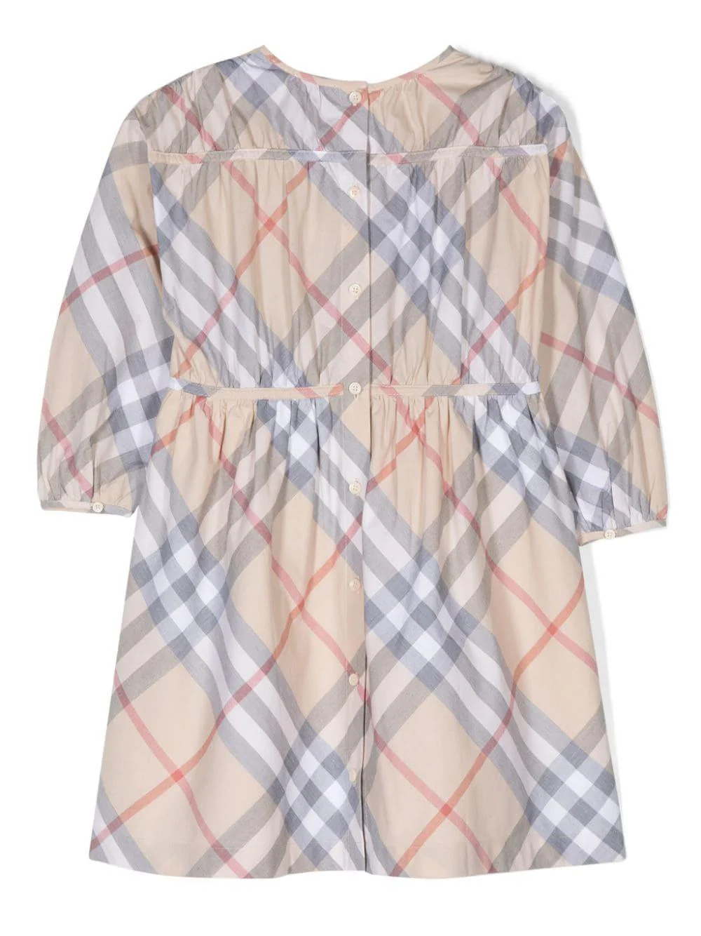 Abito con motivo Vintage Check per bambina Burberry Kids beige con scollo rotondo - Image 2