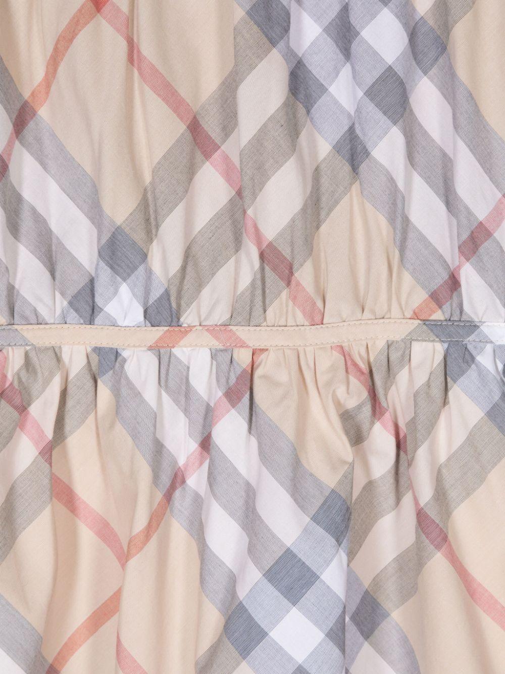 Abito con motivo Vintage Check per bambina Burberry Kids beige con scollo rotondo - Image 3