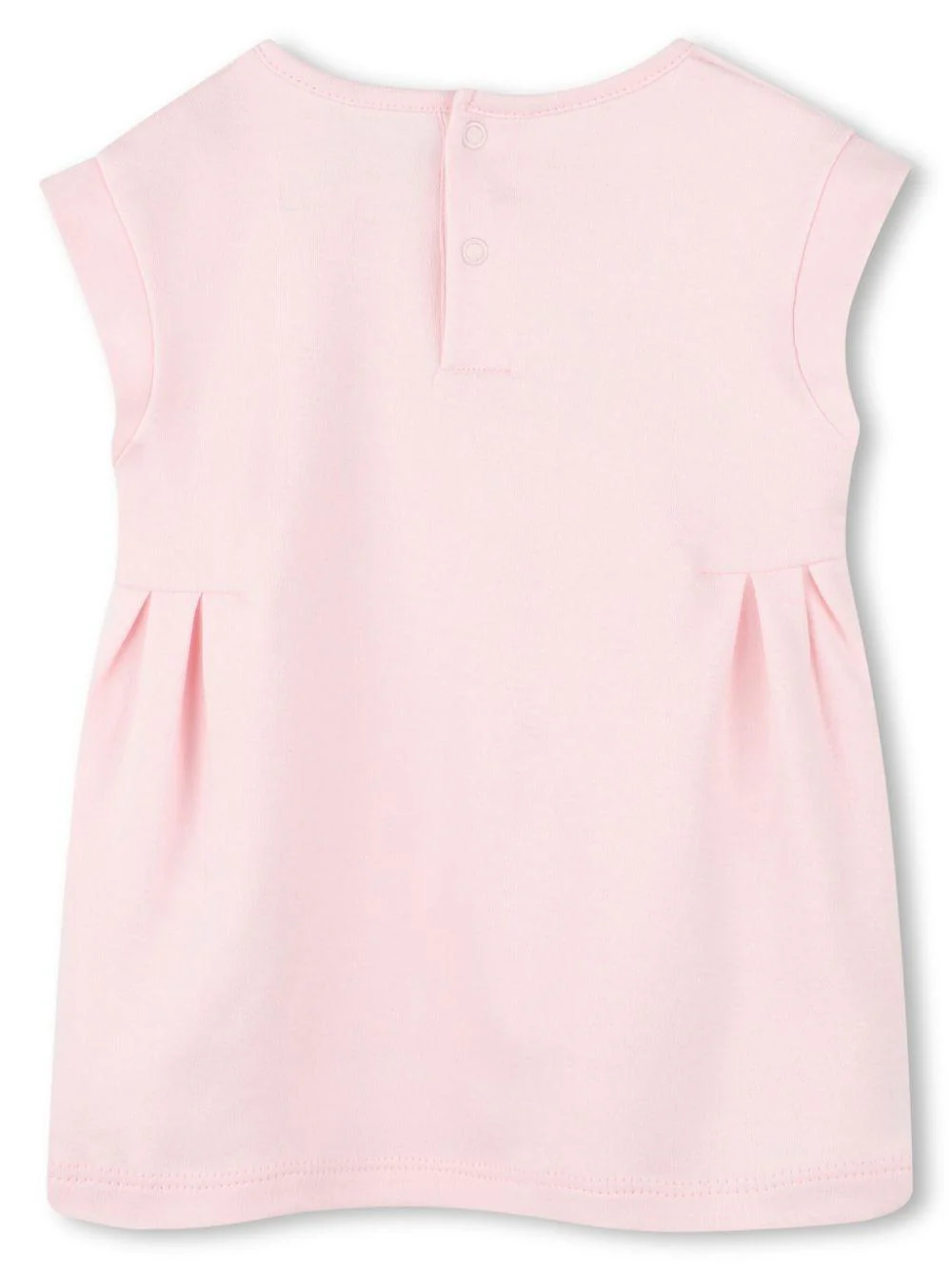 Abito con stampa Choupette per bambina Karl Lagerfeld Kids rosa con orlo dritto - Image 2