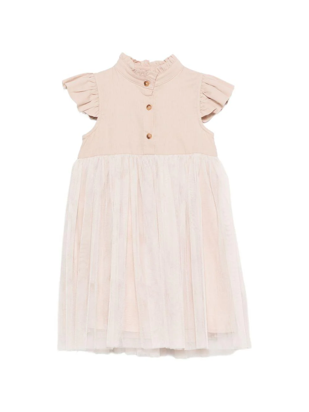 Abito Fleurence per bambina Donsje beige con ruches