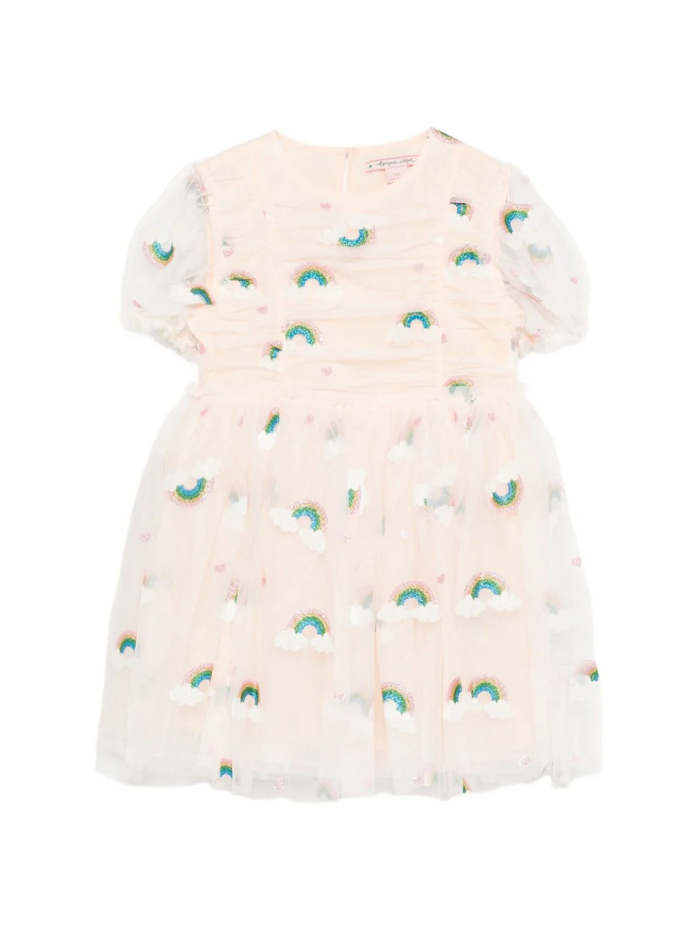 Abito in tulle per bambina Konges Sløjd rosa con decorazione