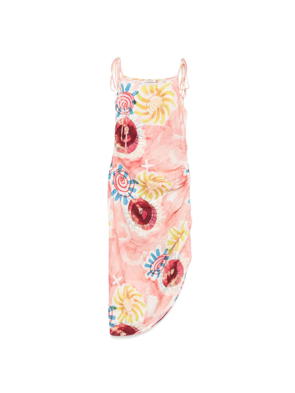 Abito lungo per donna Scotch & Soda rosa con stampa astratta