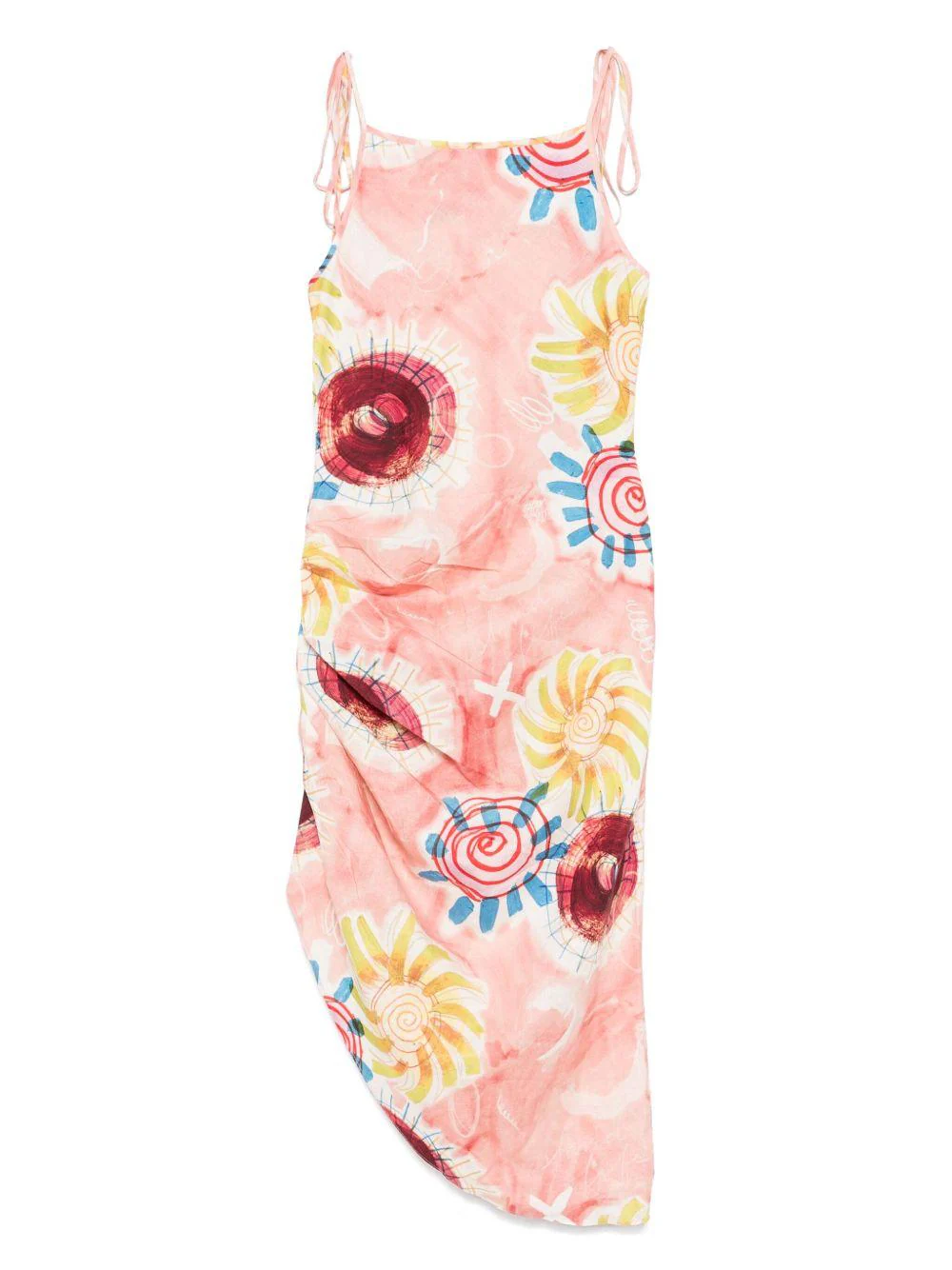 Abito lungo per donna Scotch & Soda rosa con stampa astratta - Image 2