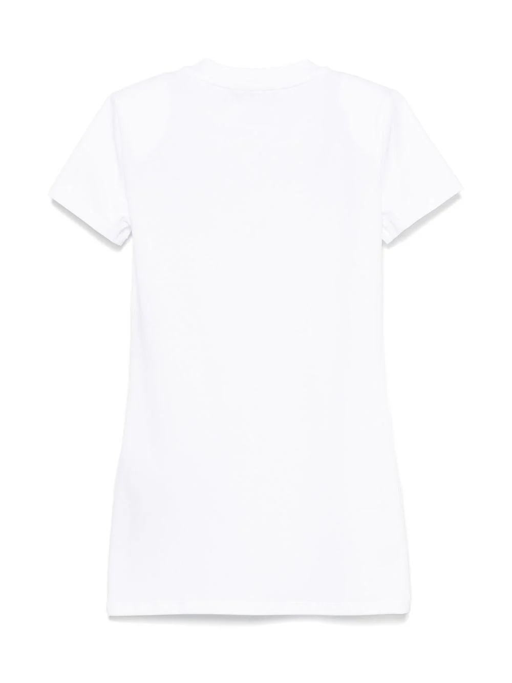 Abito modello t-shirt per bambina Balmain Kids bianco con decorazione logo - Image 3