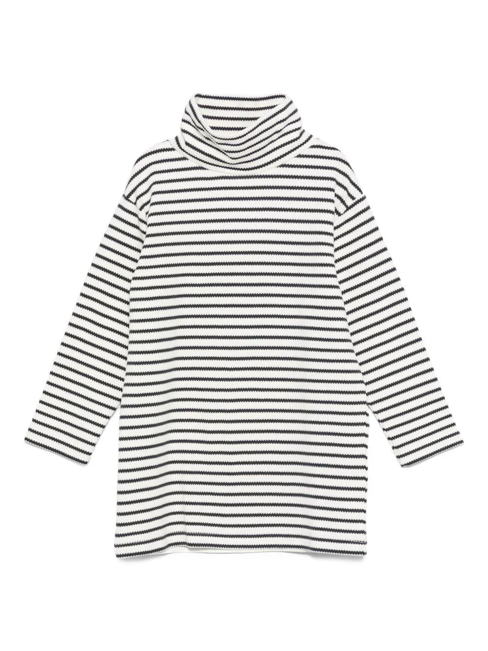 Abito per bambina Douuod Kids bianco e nero con collo alto