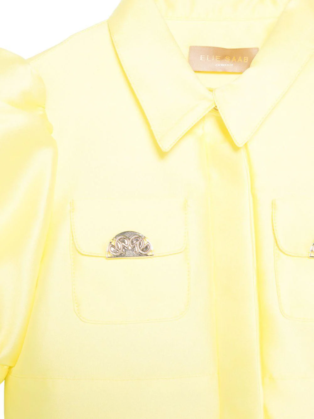 Abito per bambina Elie Saab Junior giallo con maniche a palloncino - Image 3