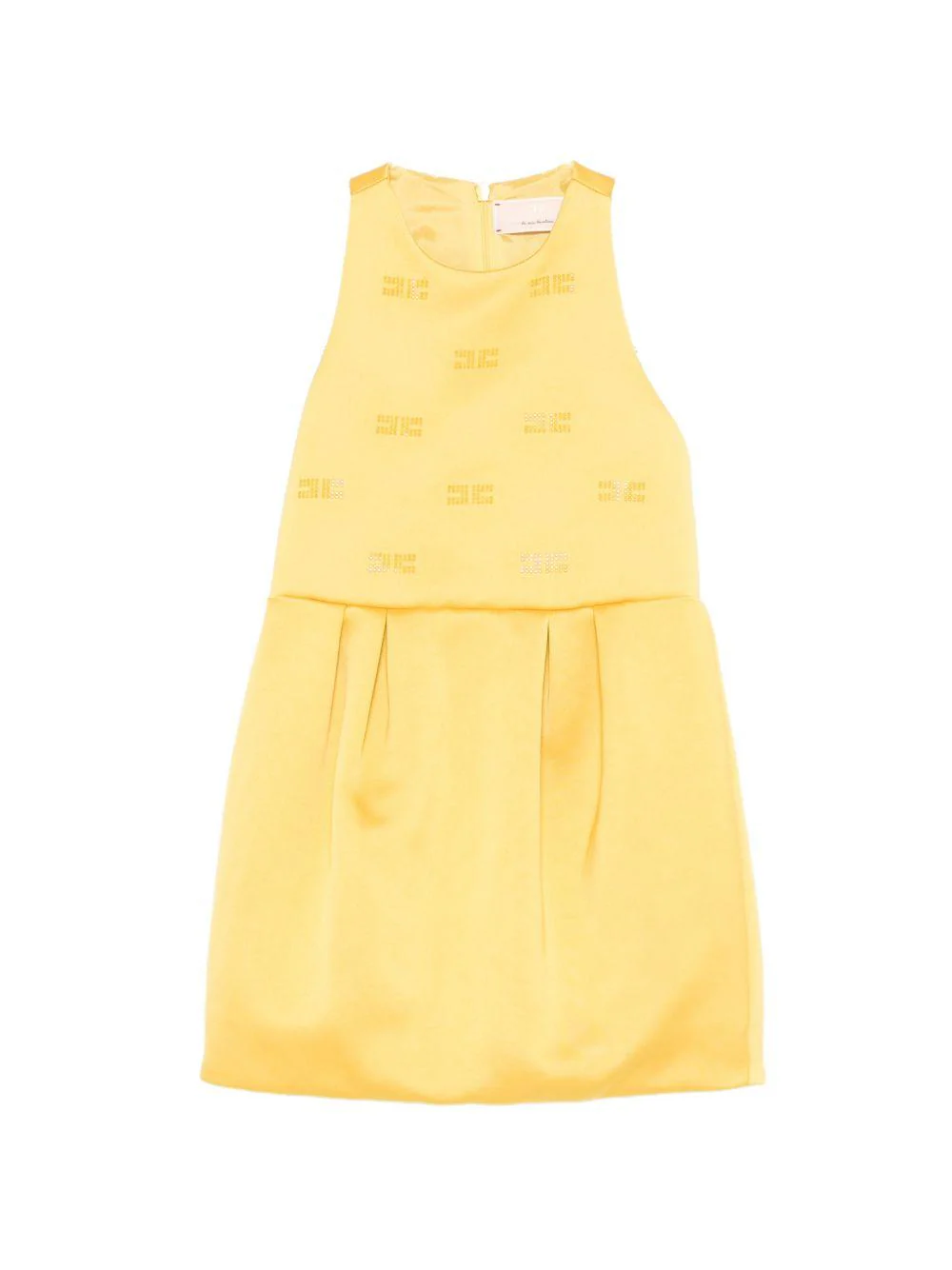 Abito per bambina Elisabetta Franchi La Mia Bambina giallo con decorazione logo