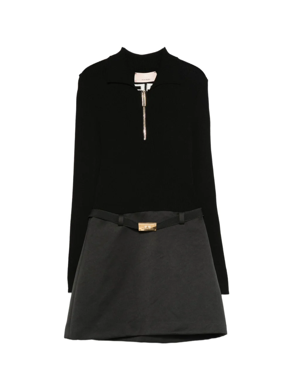 Abito per bambina Elisabetta Franchi La Mia Bambina nero con cerniera