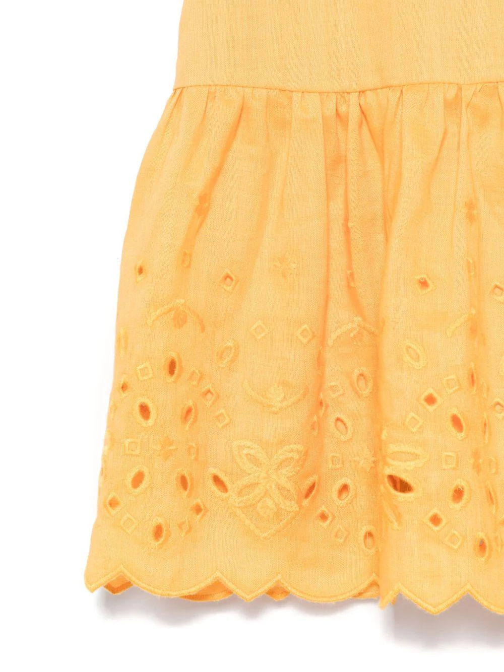 Abito per bambina Ermanno Scervino Junior giallo in pizzo sangallo - Image 3