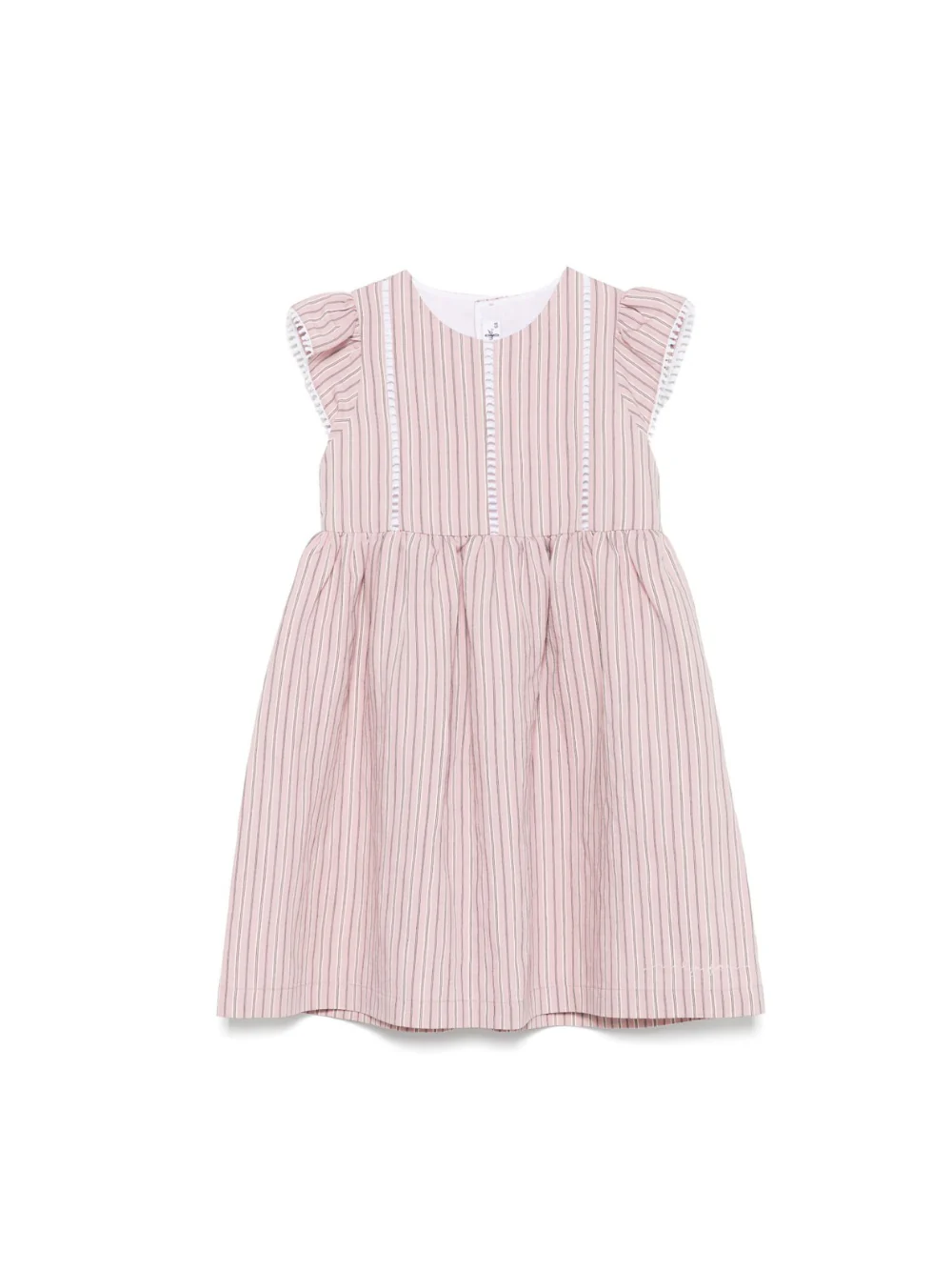 Abito per bambina Il Gufo rosa con motivo a righe verticali