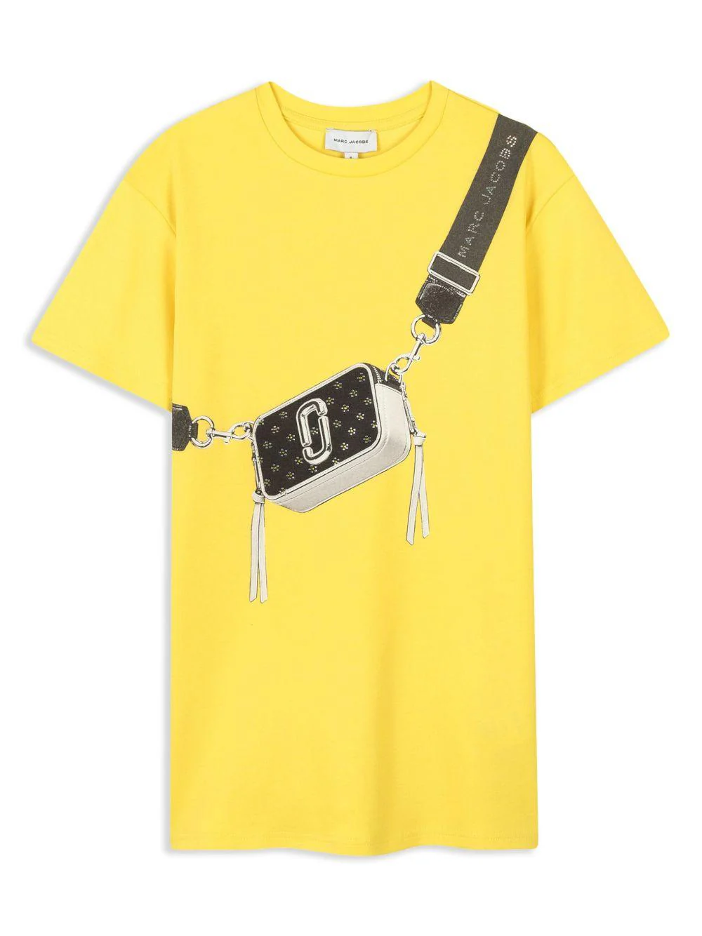 Abito per bambina Marc Jacobs Kids giallo con stampa grafica sul petto