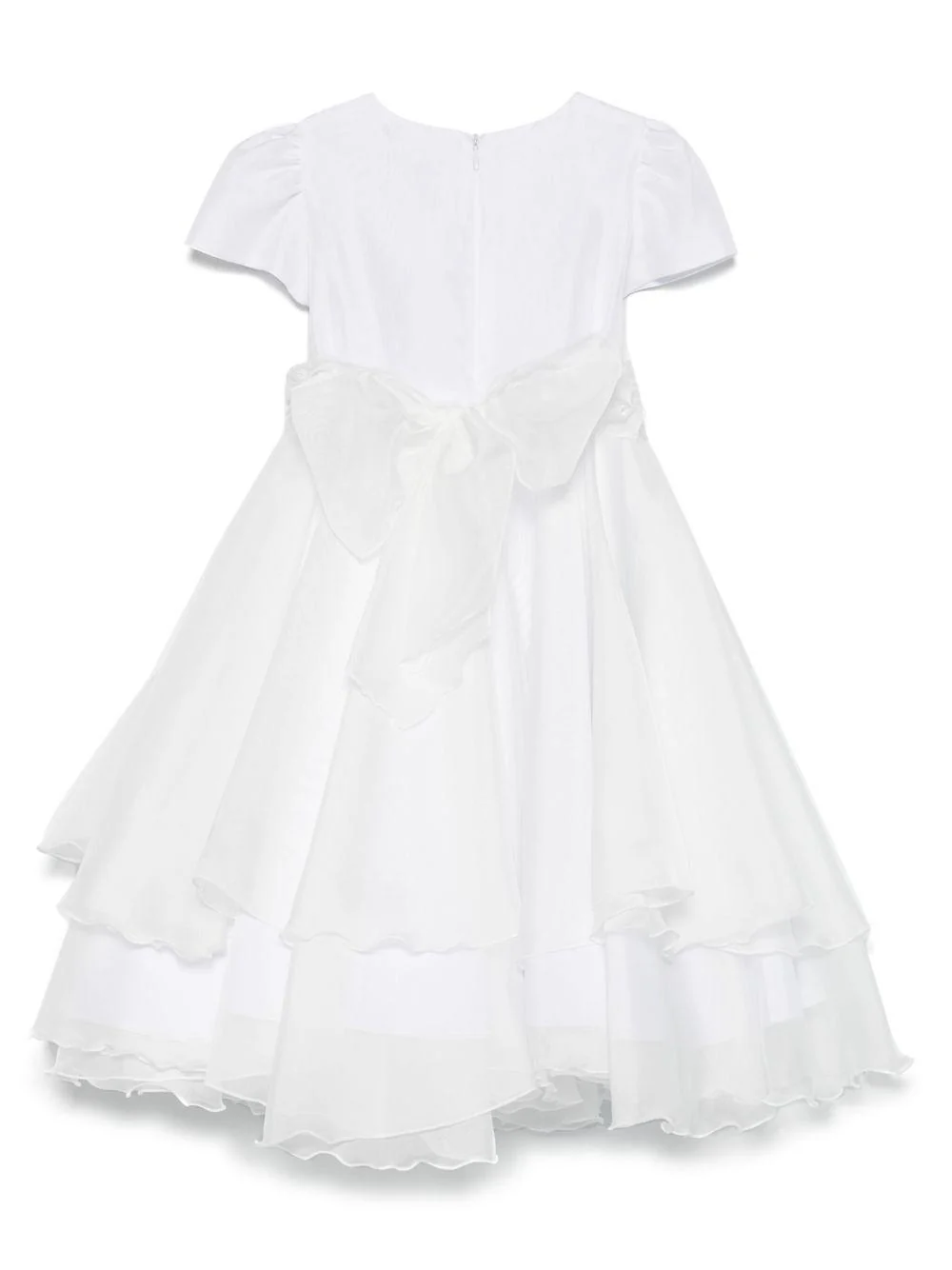Abito per bambina Mariella Ferrari bianco con fiocco - Image 2