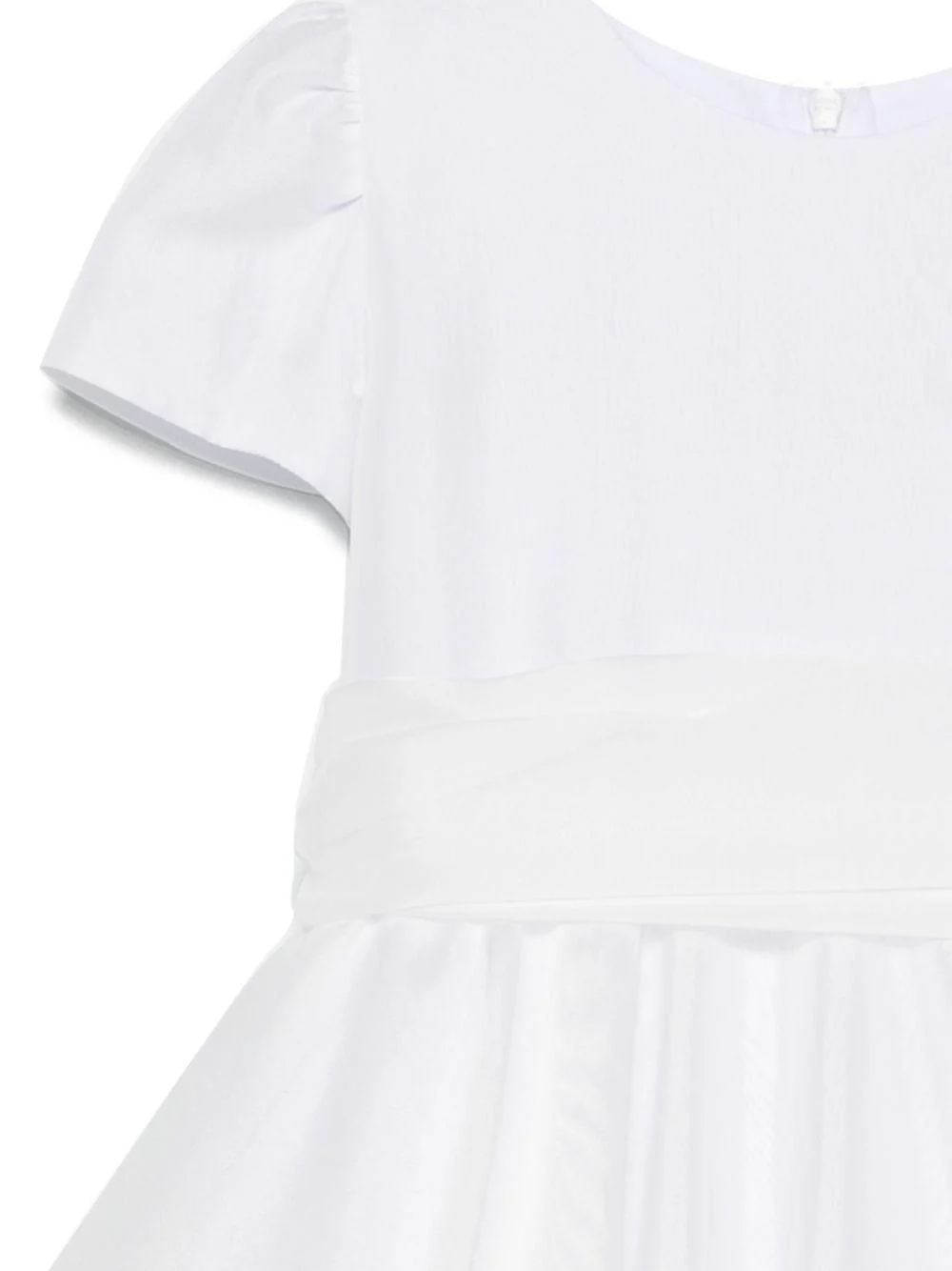 Abito per bambina Mariella Ferrari bianco con fiocco - Image 3