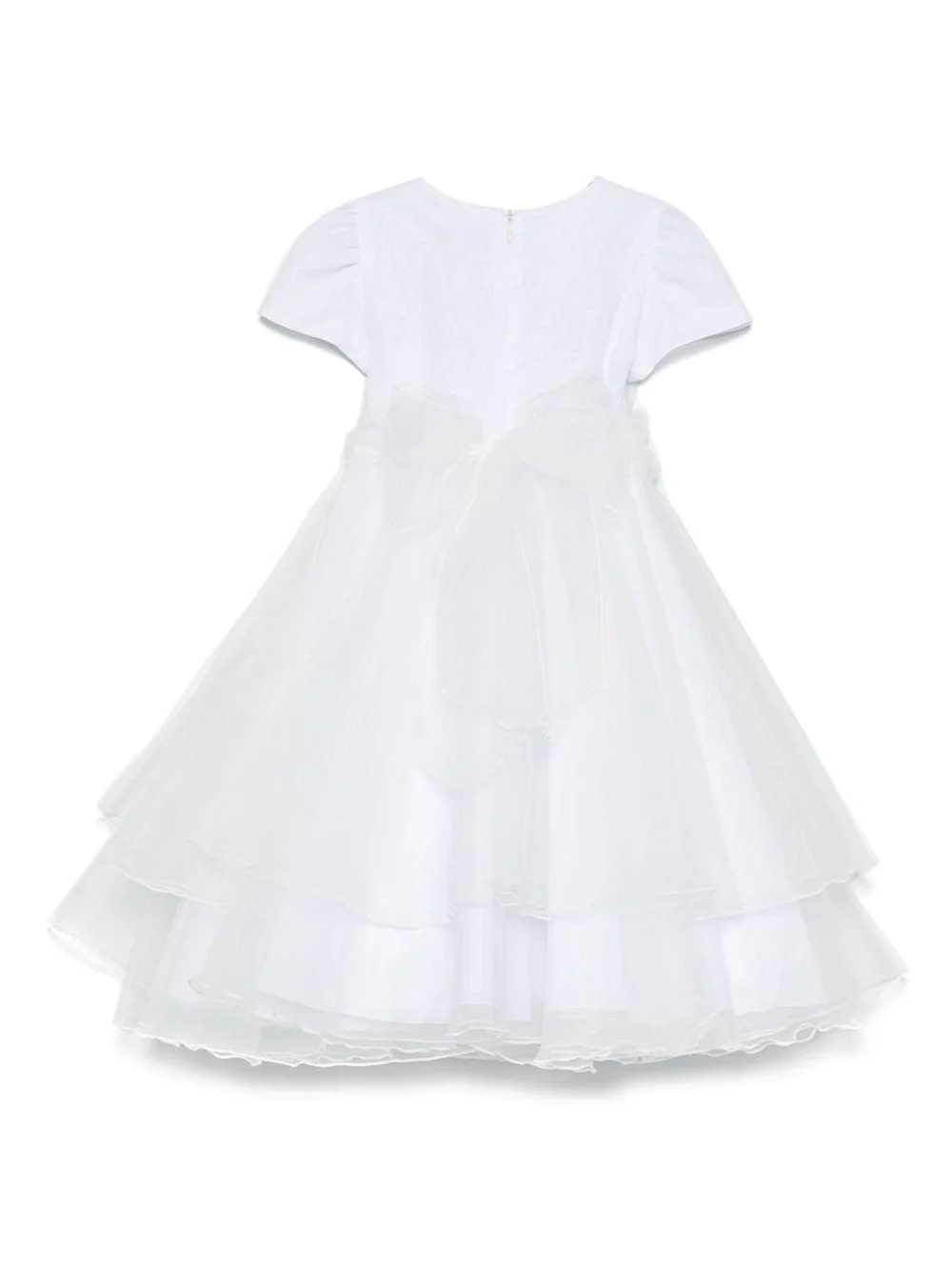 Abito per bambina Mariella Ferrari bianco con fiocco - Image 2