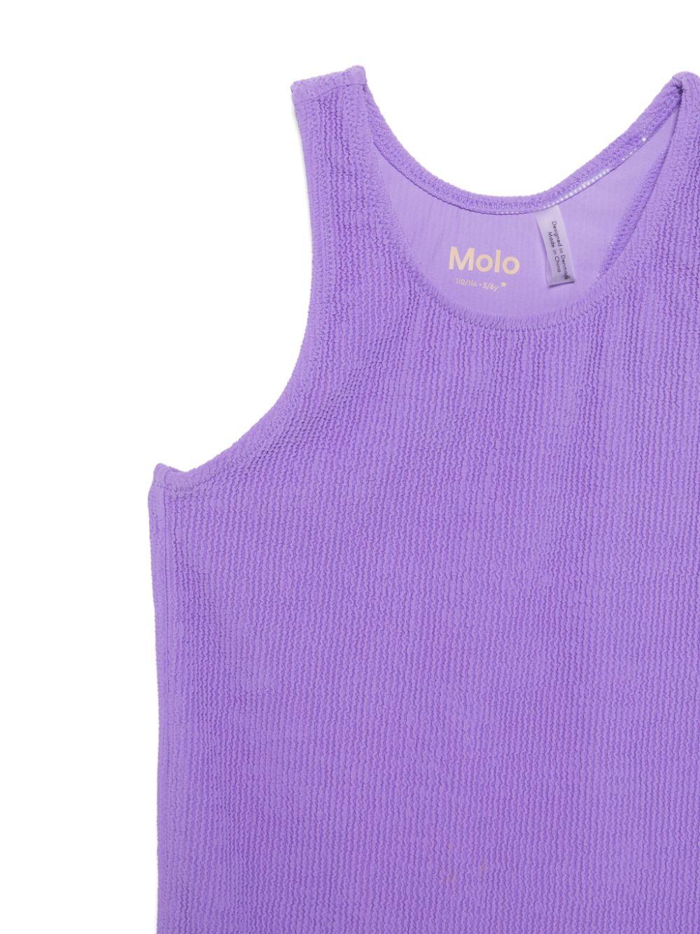 Abito per bambina Molo Cailey viola con mini logo sul lato - Image 3
