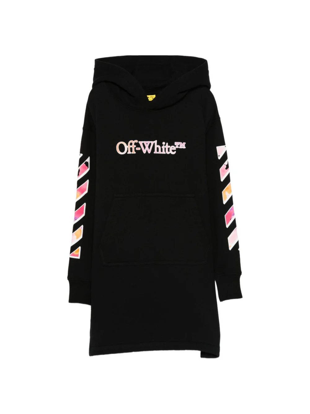 Abito per bambina Off-White Kids nero con stampa logo sul davanti
