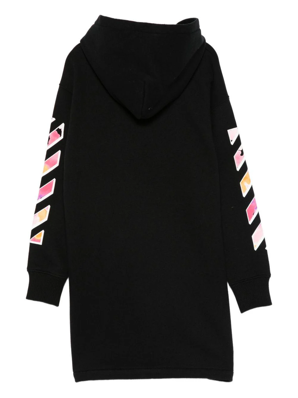 Abito per bambina Off-White Kids nero con stampa logo sul davanti - Image 2