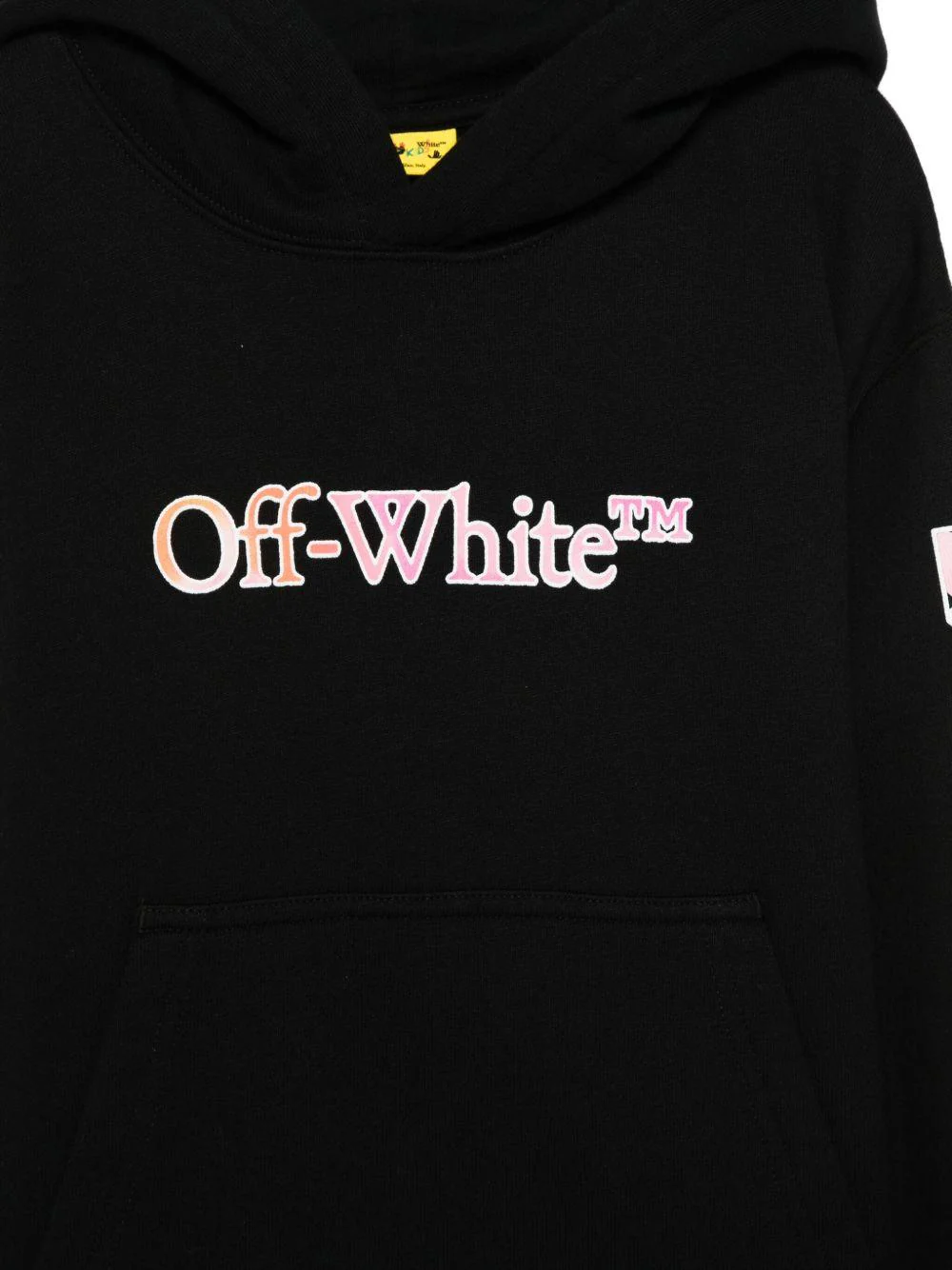 Abito per bambina Off-White Kids nero con stampa logo sul davanti - Image 3