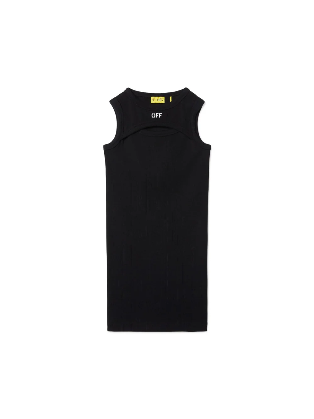 Abito per bambina Off-White Kids Off-stamp nero a coste