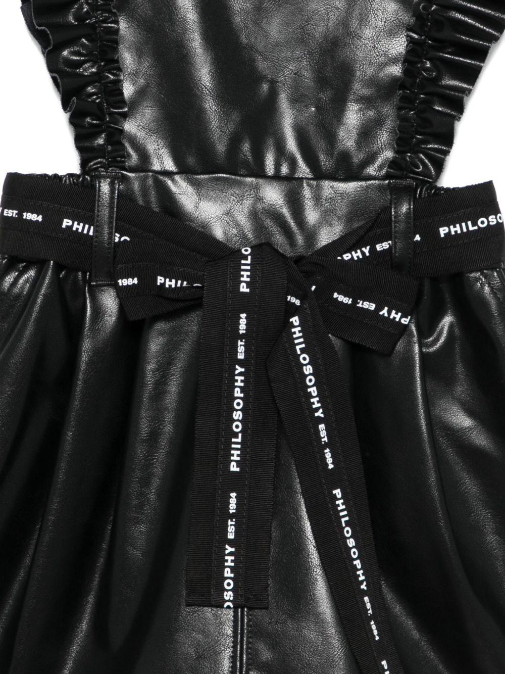 Abito per bambina Philosophy Di Lorenzo Serafini Kids nero con ruches - Image 2