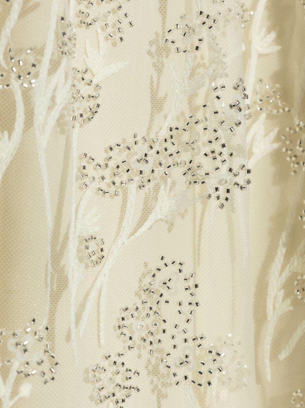 Abito per bambina Self-Portrait Kids beige con ricamo - Image 3