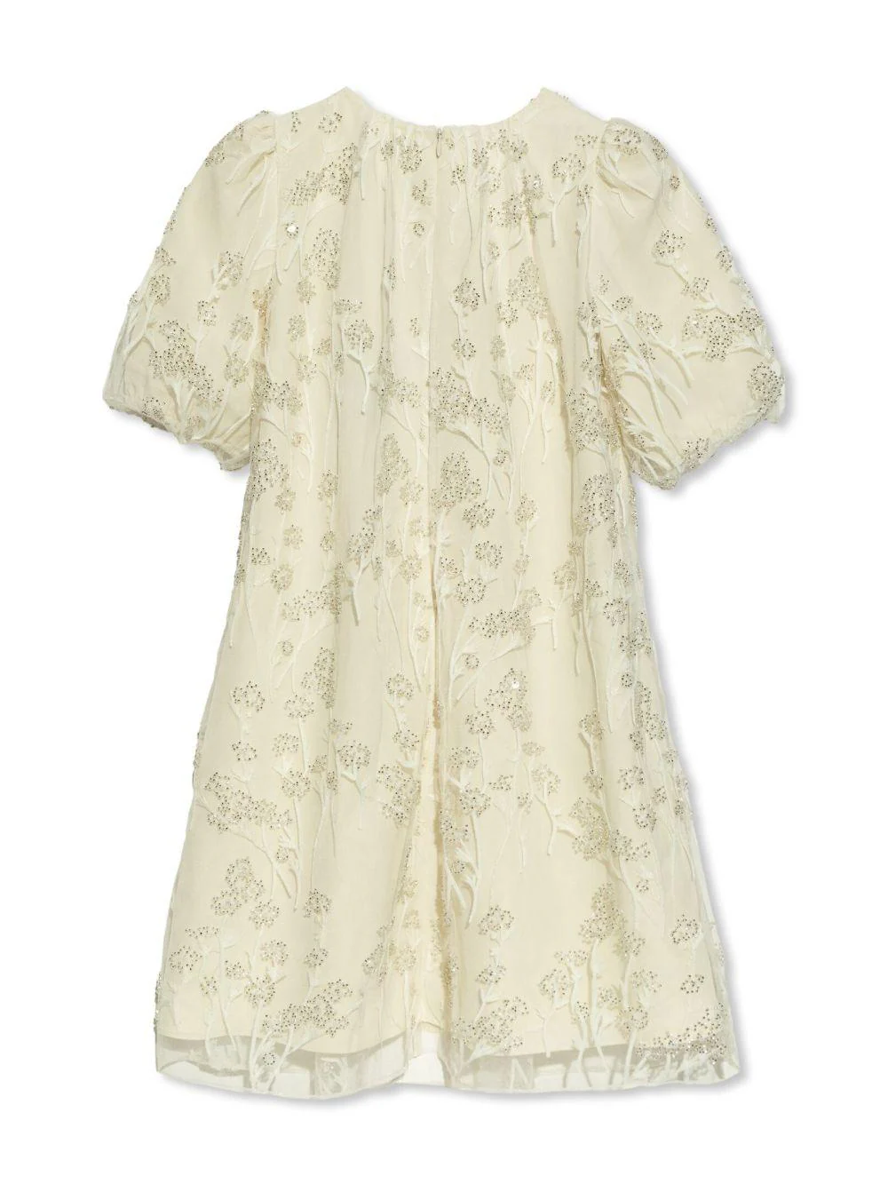 Abito per bambina Self-Portrait Kids beige con ricamo - Image 4