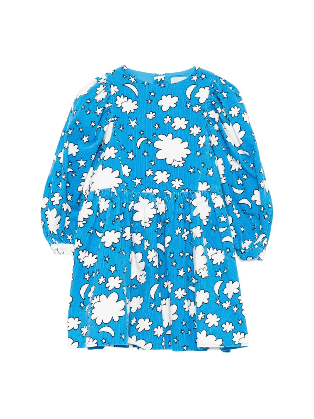 Abito per bambina Stella McCartney Kids azzurro con stampa con nuvole e stelle