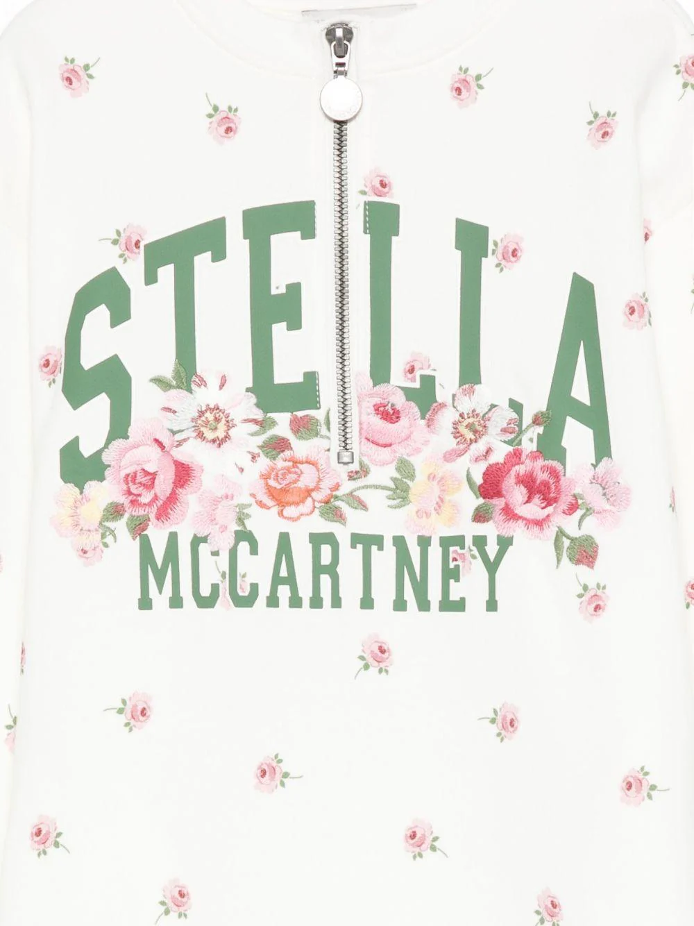 Abito per bambina Stella McCartney Kids bianco con stampa fiori - Image 3
