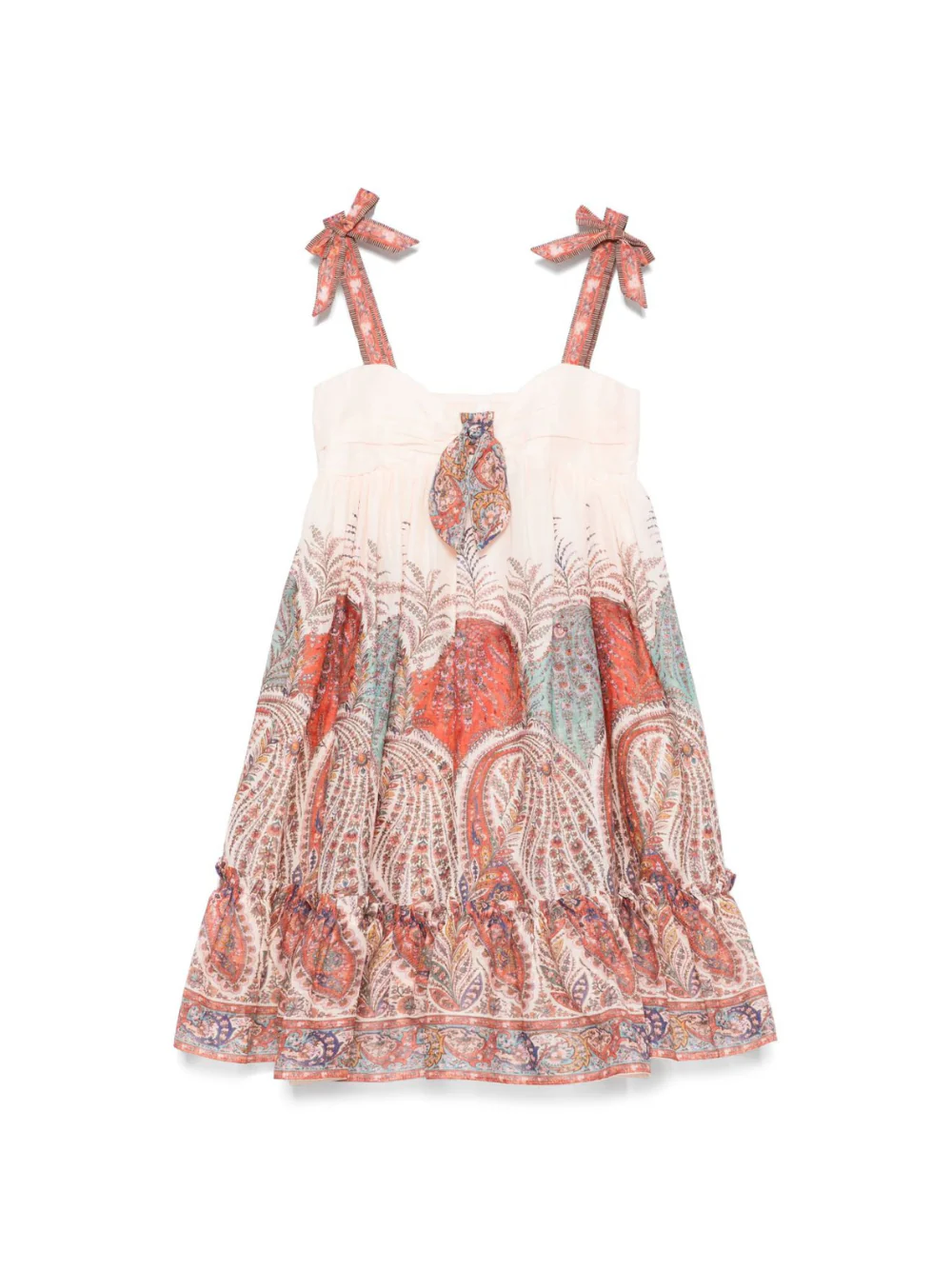 Abito per bambina ZIMMERMANN Kids beige con stampa paisley