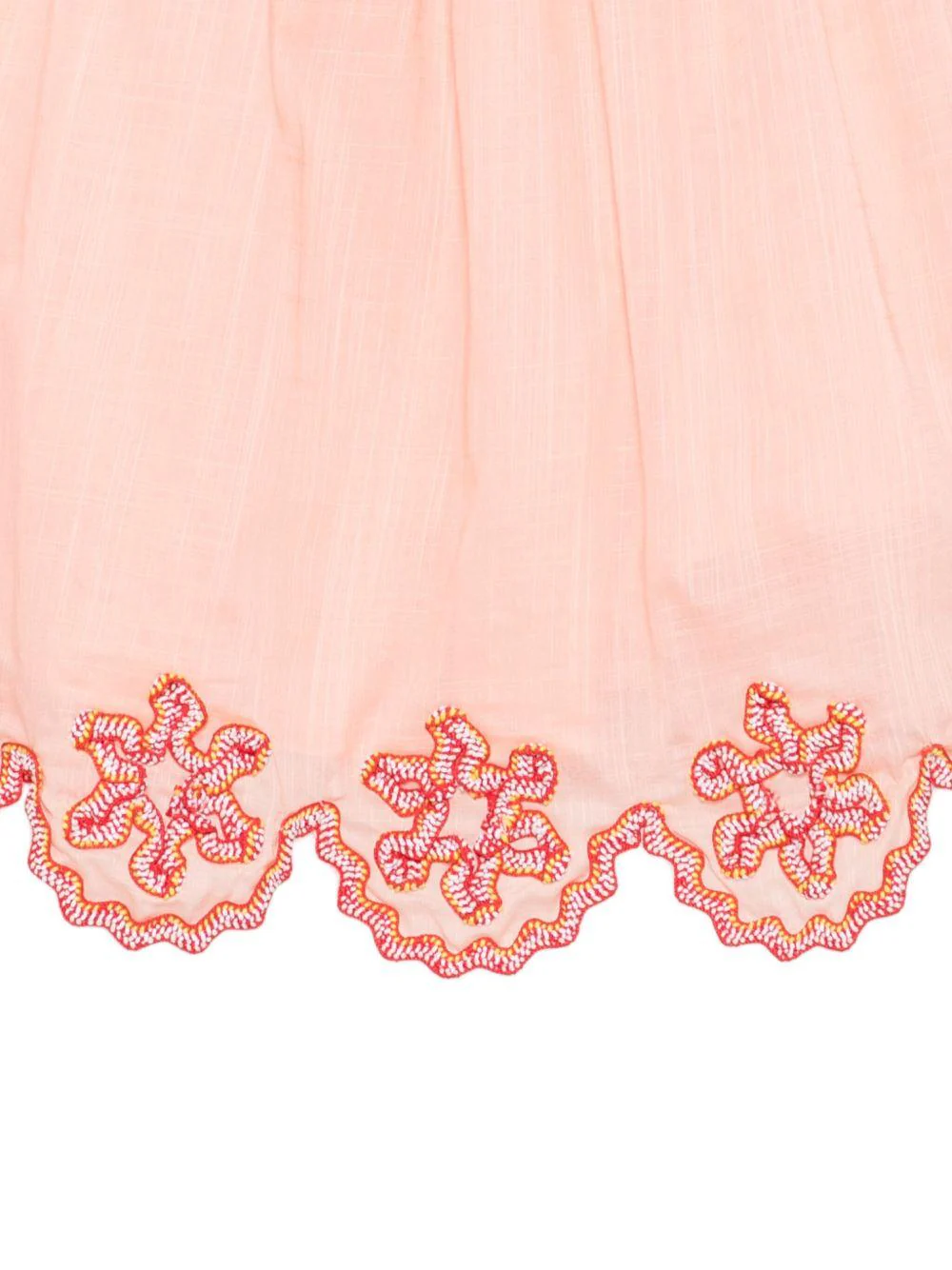 Abito per bambina ZIMMERMANN Kids pesca ricamato con orlo smerlato Cascadian Ric Rac - Image 2