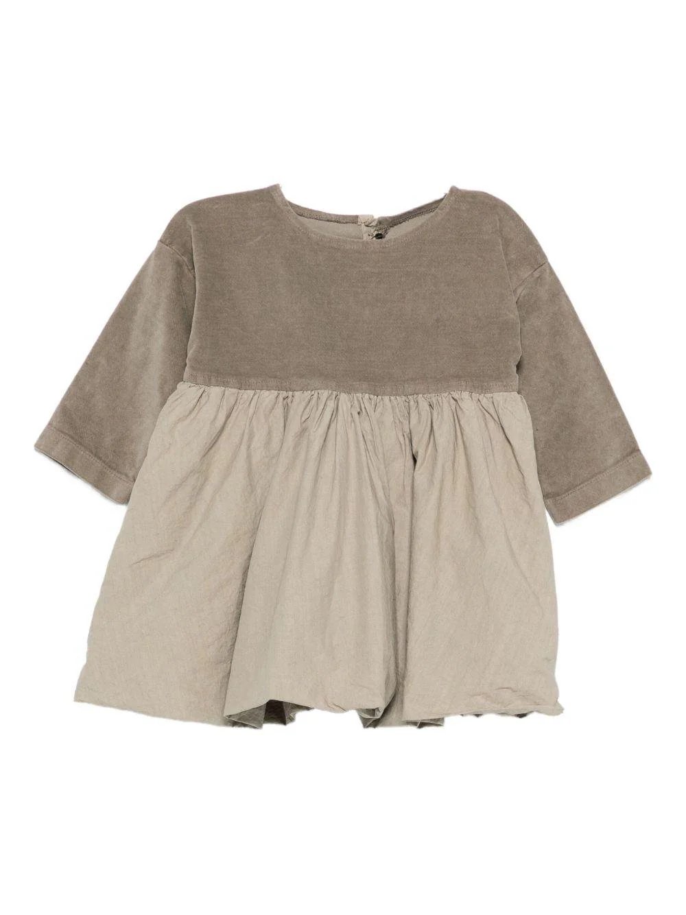 Abito per neonata Album Di Famiglia Kids beige con modello a pannelli