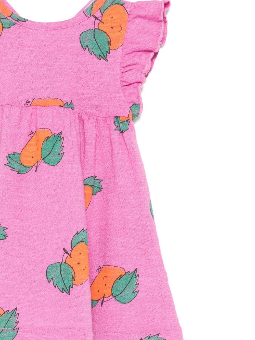 Abito per neonata Bobo Choses rosa con stampa all-over - Image 3