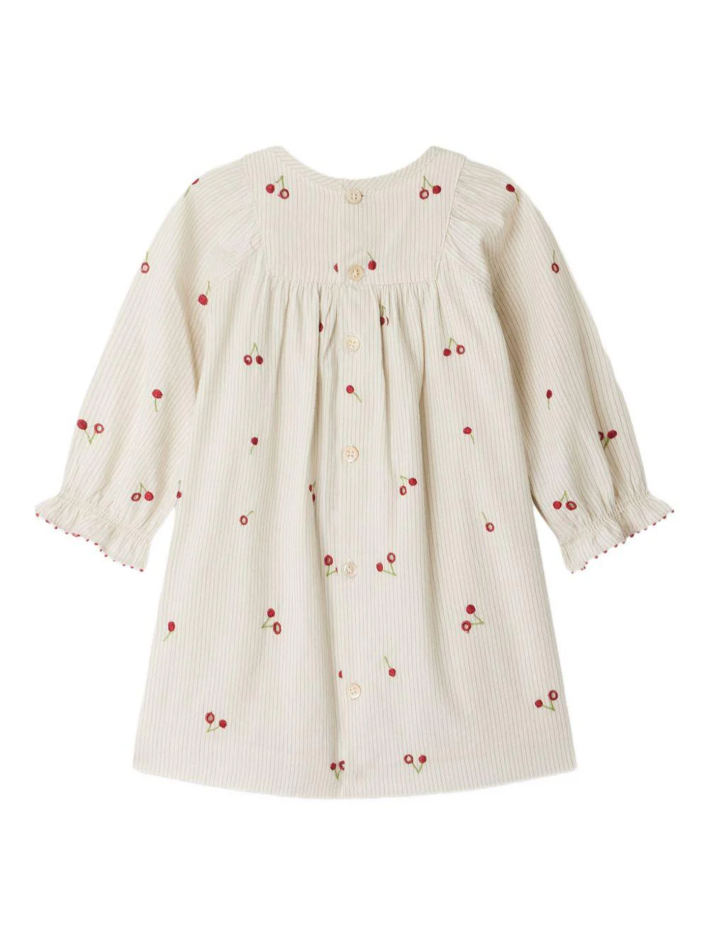 Abito per neonata Bonpoint beige con ruches - Image 3