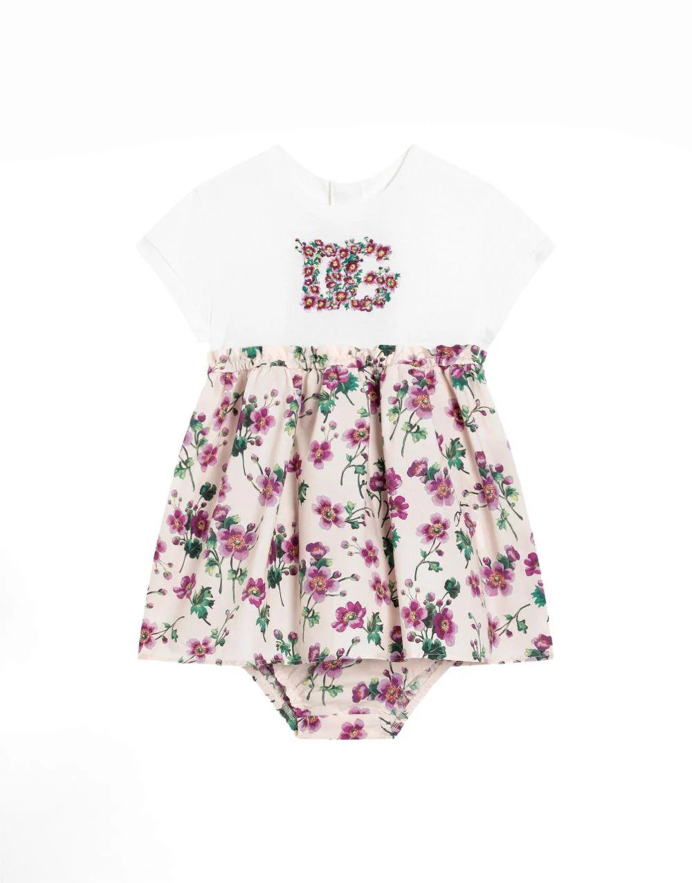 Abito per neonata Dolce & Gabbana Kids multicolore con stampa a fiori