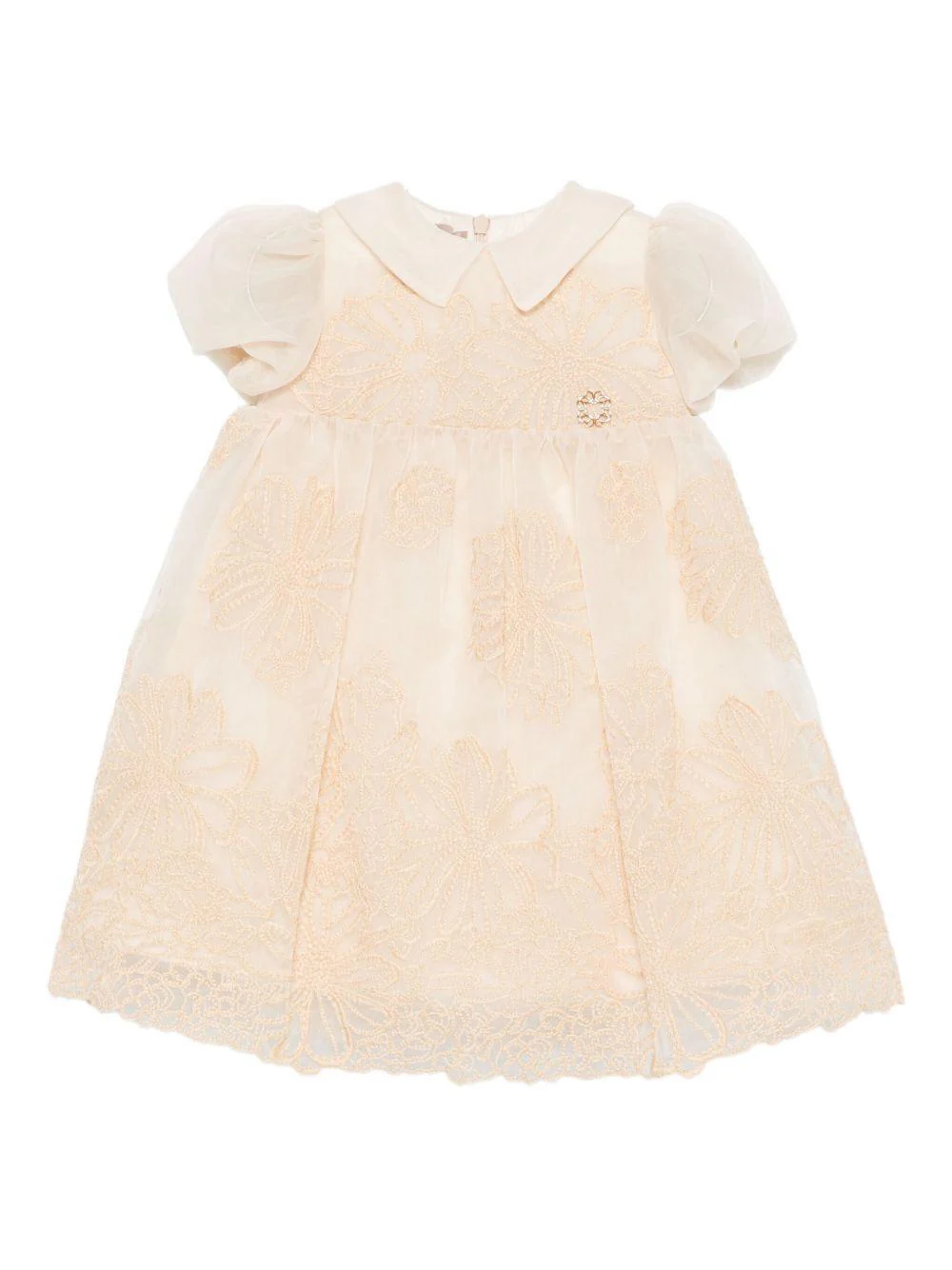Abito per neonata Elie Saab Junior beige con gonna motivo floreale