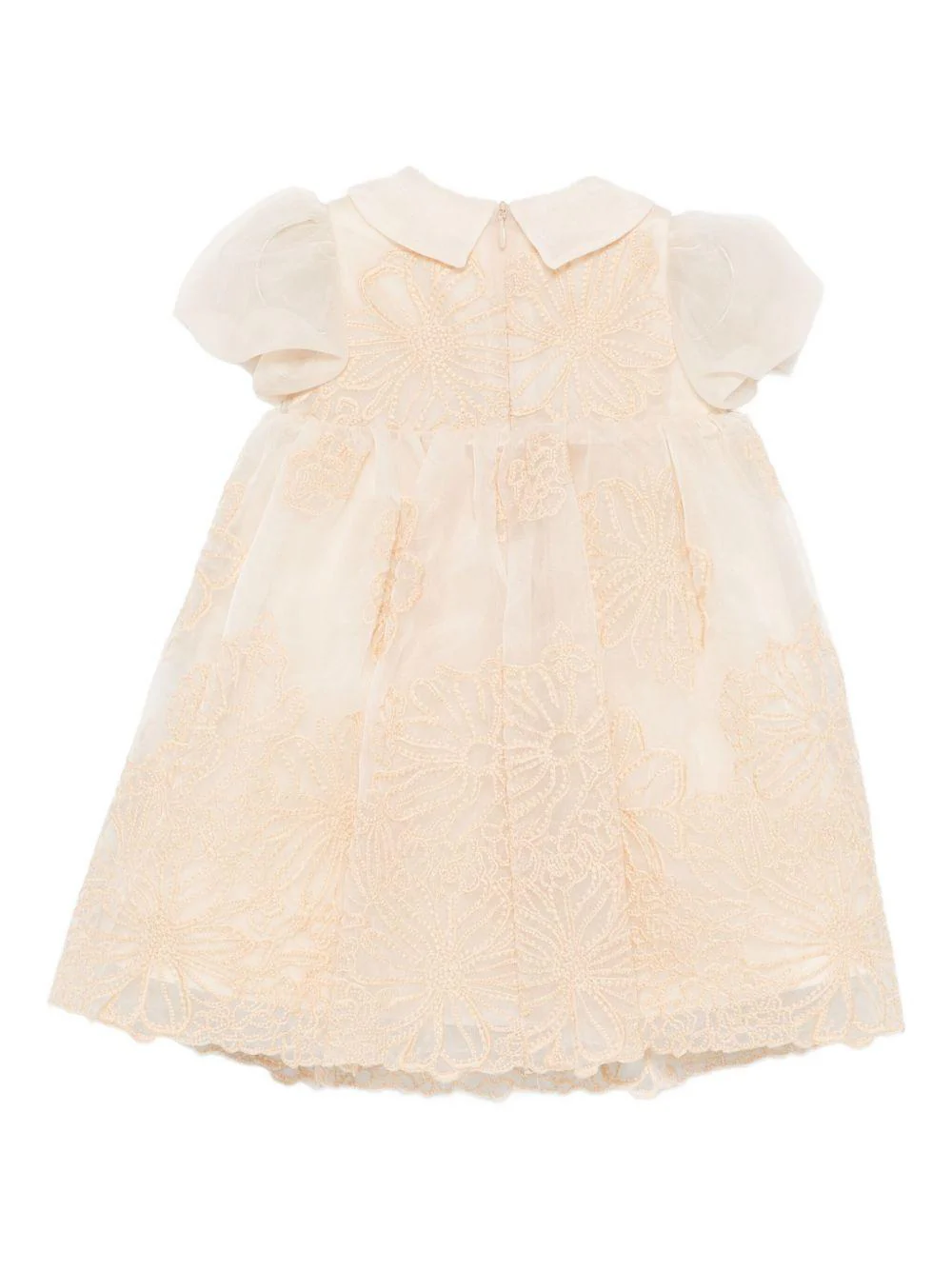 Abito per neonata Elie Saab Junior beige con gonna motivo floreale - Image 2