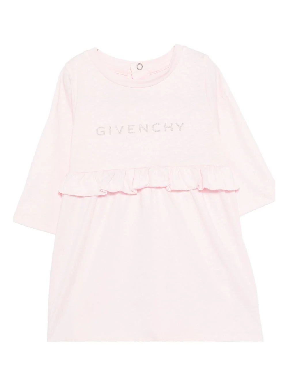 Abito per neonata Givenchy Kids rosa con chiusura posteriore con bottoni automatici - Image 3