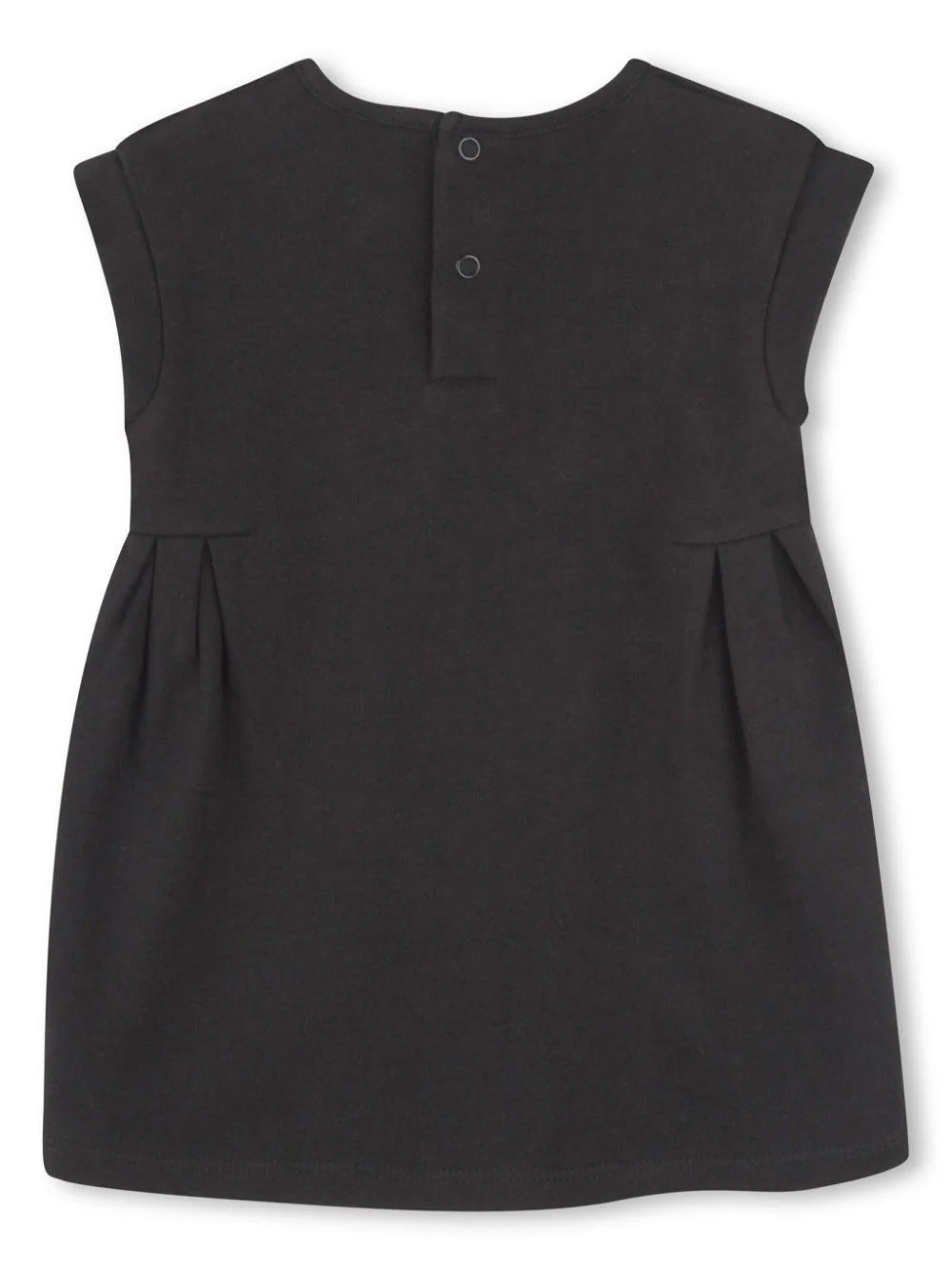 Abito per neonata Karl Lagerfeld Kids nero con stampa Ikon Karl Choupette - Image 2