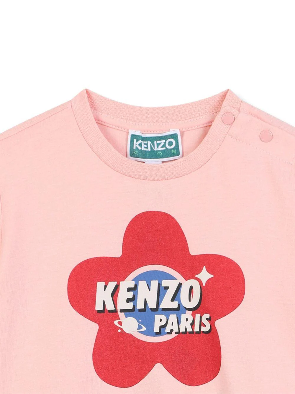 Abito per neonata Kenzo Kids rosa con stampa a fiori - Image 2