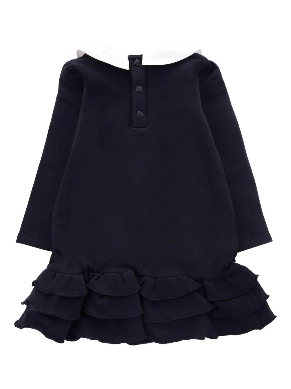 Abito per neonata Moncler Enfant blu con colletto alla Peter Pan - Image 2
