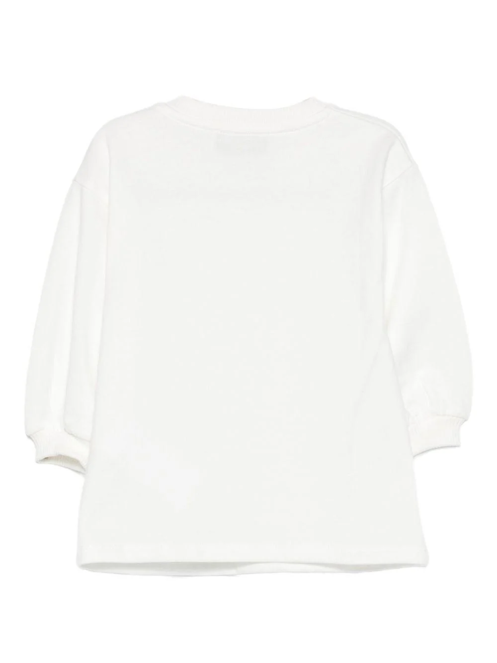 Abito per neonata Moschino Kids bianco con maniche a sbuffo - Image 2