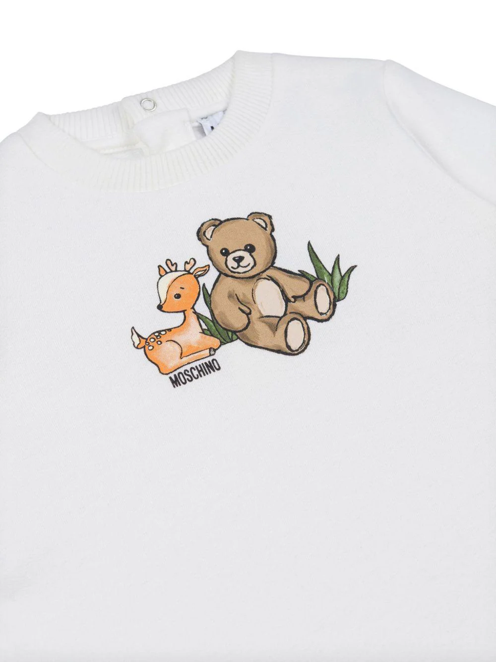 Abito per neonata Moschino Kids bianco con stampa animali - Image 2