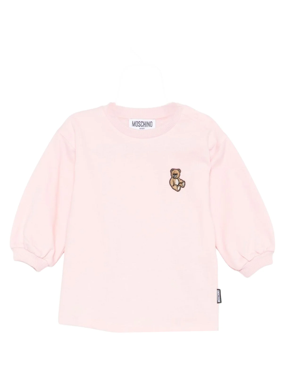 Abito per neonata Moschino Kids rosa con maniche a sbuffo