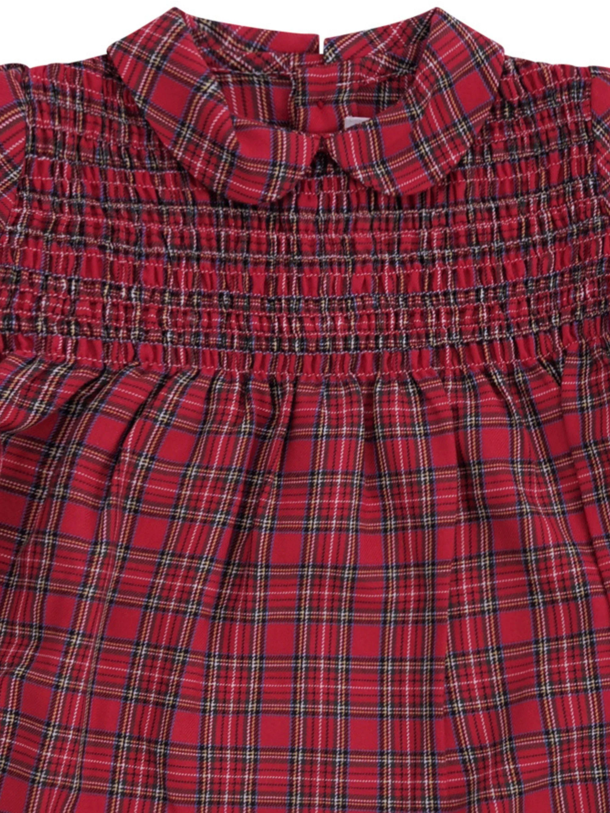 Abito per neonata Pepecè rosso con colletto alla Peter Pan - Image 3