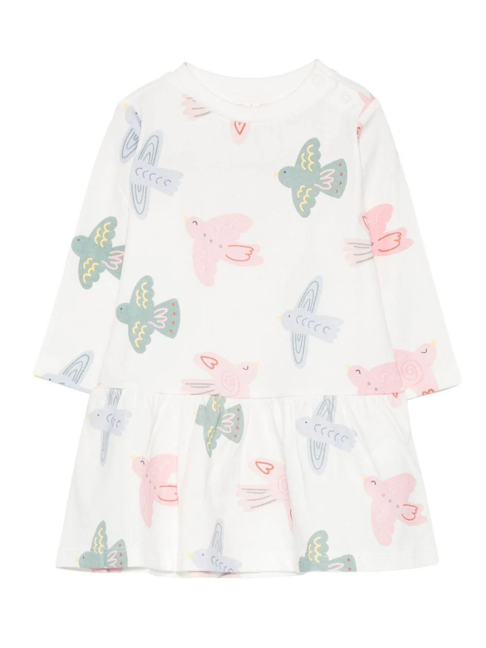 Abito per neonata Stella McCartney Kids bianco con gonna svasata