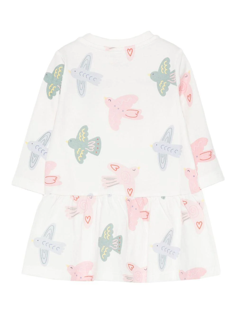 Abito per neonata Stella McCartney Kids bianco con gonna svasata - Image 2